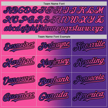 Загрузить изображение в средство просмотра галереи, Custom Purple Pink-Black Gradient Fashion Two-Button Unisex Softball Jersey
