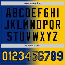 Загрузить изображение в средство просмотра галереи, Custom Royal Yellow-Black Gradient Fashion Two-Button Unisex Softball Jersey