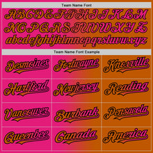 Загрузить изображение в средство просмотра галереи, Custom Texas Orange Hot Pink-Black Gradient Fashion Two-Button Unisex Softball Jersey