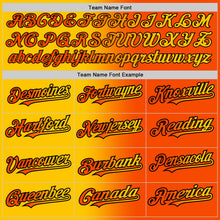 Laden Sie das Bild in den Galerie-Viewer, Custom Orange Yellow-Black Gradient Fashion Two-Button Unisex Softball Jersey