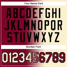 Laden Sie das Bild in den Galerie-Viewer, Custom Maroon Cream-Black Gradient Fashion Two-Button Unisex Softball Jersey