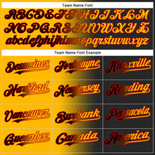 Laden Sie das Bild in den Galerie-Viewer, Custom Black Gold-Red Gradient Fashion Two-Button Unisex Softball Jersey