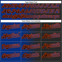 Загрузить изображение в средство просмотра галереи, Custom Black Royal-Orange Gradient Fashion Two-Button Unisex Softball Jersey