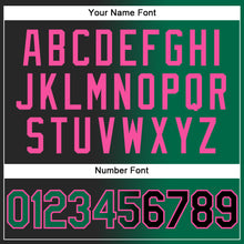 Загрузить изображение в средство просмотра галереи, Custom Black Kelly Green-Pink Gradient Fashion Two-Button Unisex Softball Jersey