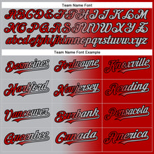 Charger l'image dans la galerie, Custom Red Gray-Black Gradient Fashion Two-Button Unisex Softball Jersey