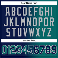 Laden Sie das Bild in den Galerie-Viewer, Custom Navy Teal-Gray Gradient Fashion Two-Button Unisex Softball Jersey