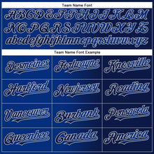 Laden Sie das Bild in den Galerie-Viewer, Custom Navy Royal-Gray Gradient Fashion Two-Button Unisex Softball Jersey