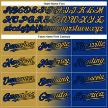 Charger l'image dans la galerie, Custom Royal Old Gold-Black Gradient Fashion Two-Button Unisex Softball Jersey