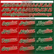 Загрузить изображение в средство просмотра галереи, Custom Green Red-Cream Gradient Fashion Two-Button Unisex Softball Jersey
