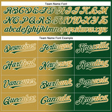 Загрузить изображение в средство просмотра галереи, Custom Green Old Gold-Cream Gradient Fashion Two-Button Unisex Softball Jersey