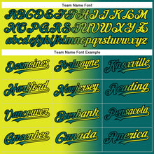 Загрузить изображение в средство просмотра галереи, Custom Teal Neon Yellow-Black Gradient Fashion Two-Button Unisex Softball Jersey