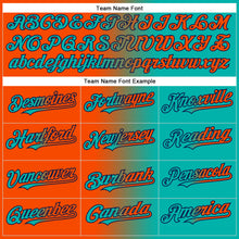 Загрузить изображение в средство просмотра галереи, Custom Aqua Orange-Navy Gradient Fashion Two-Button Unisex Softball Jersey