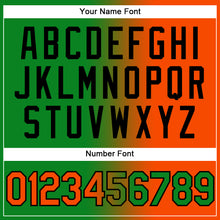 Загрузить изображение в средство просмотра галереи, Custom Grass Green Orange-Black Gradient Fashion Two-Button Unisex Softball Jersey