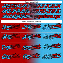 Charger l'image dans la galerie, Custom Sky Blue Red-Black Gradient Fashion Two-Button Unisex Softball Jersey