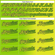 Загрузить изображение в средство просмотра галереи, Custom Neon Yellow Neon Green-Navy Gradient Fashion Two-Button Unisex Softball Jersey