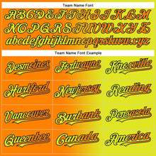 Загрузить изображение в средство просмотра галереи, Custom Neon Yellow Bay Orange-Navy Gradient Fashion Two-Button Unisex Softball Jersey