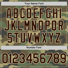 Load image into Gallery viewer, Custom Camo Brown-Cream Salute To Service Two-Button Unisex Softball Jersey