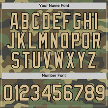 Load image into Gallery viewer, Custom Camo Vegas Gold-Black Salute To Service Two-Button Unisex Softball Jersey