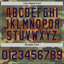 Laden Sie das Bild in den Galerie-Viewer, Custom Camo Navy-Orange Salute To Service Two-Button Unisex Softball Jersey