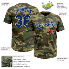 Загрузить изображение в средство просмотра галереи, Custom Camo Royal-Red Salute To Service Two-Button Unisex Softball Jersey