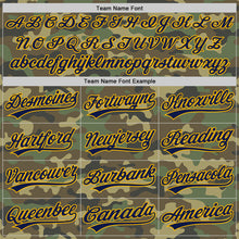 Laden Sie das Bild in den Galerie-Viewer, Custom Camo Navy-Gold Salute To Service Two-Button Unisex Softball Jersey