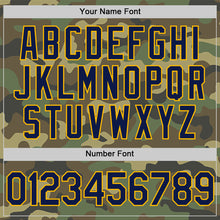 Laden Sie das Bild in den Galerie-Viewer, Custom Camo Navy-Gold Salute To Service Two-Button Unisex Softball Jersey