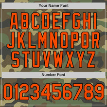 Загрузить изображение в средство просмотра галереи, Custom Camo Orange-Black Salute To Service Two-Button Unisex Softball Jersey