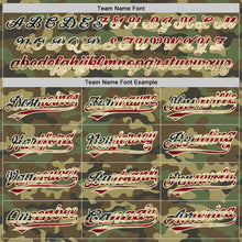 Загрузить изображение в средство просмотра галереи, Custom Camo Vintage USA Flag-Cream Salute To Service Two-Button Unisex Softball Jersey