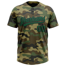 Загрузить изображение в средство просмотра галереи, Custom Camo Kelly Green-Black Salute To Service Two-Button Unisex Softball Jersey