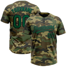Загрузить изображение в средство просмотра галереи, Custom Camo Kelly Green-Black Salute To Service Two-Button Unisex Softball Jersey