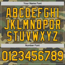 Загрузить изображение в средство просмотра галереи, Custom Camo Gold-Black Salute To Service Two-Button Unisex Softball Jersey