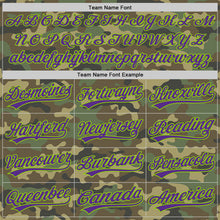 Загрузить изображение в средство просмотра галереи, Custom Camo Purple-Neon Green Salute To Service Two-Button Unisex Softball Jersey
