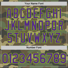 Загрузить изображение в средство просмотра галереи, Custom Camo Purple-Neon Green Salute To Service Two-Button Unisex Softball Jersey