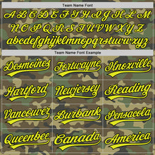 Загрузить изображение в средство просмотра галереи, Custom Camo Neon Yellow-Black Salute To Service Two-Button Unisex Softball Jersey