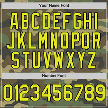 Загрузить изображение в средство просмотра галереи, Custom Camo Neon Yellow-Black Salute To Service Two-Button Unisex Softball Jersey