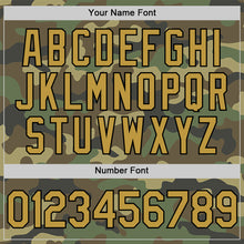 Загрузить изображение в средство просмотра галереи, Custom Camo Old Gold-Black Salute To Service Two-Button Unisex Softball Jersey