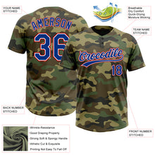 Загрузить изображение в средство просмотра галереи, Custom Camo Royal-Red Salute To Service Two-Button Unisex Softball Jersey