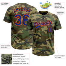 Загрузить изображение в средство просмотра галереи, Custom Camo Royal-Orange Salute To Service Two-Button Unisex Softball Jersey