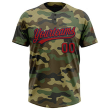 Загрузить изображение в средство просмотра галереи, Custom Camo Red-Navy Salute To Service Two-Button Unisex Softball Jersey