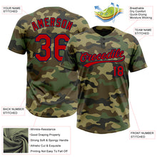 Загрузить изображение в средство просмотра галереи, Custom Camo Red-Navy Salute To Service Two-Button Unisex Softball Jersey