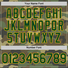 Загрузить изображение в средство просмотра галереи, Custom Camo Green-Gold Salute To Service Two-Button Unisex Softball Jersey