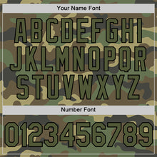 Загрузить изображение в средство просмотра галереи, Custom Camo Olive-Black Salute To Service Two-Button Unisex Softball Jersey