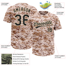 Загрузить изображение в средство просмотра галереи, Custom Camo Black-Cream Salute To Service Two-Button Unisex Softball Jersey