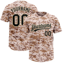 Загрузить изображение в средство просмотра галереи, Custom Camo Black-Cream Salute To Service Two-Button Unisex Softball Jersey