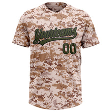 Загрузить изображение в средство просмотра галереи, Custom Camo Olive-Black Salute To Service Two-Button Unisex Softball Jersey