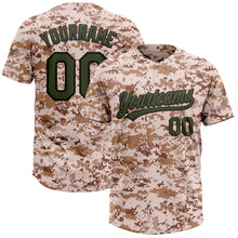 Загрузить изображение в средство просмотра галереи, Custom Camo Olive-Black Salute To Service Two-Button Unisex Softball Jersey