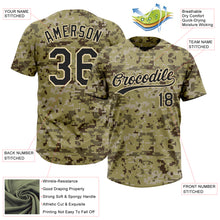 Загрузить изображение в средство просмотра галереи, Custom Camo Black-Cream Salute To Service Two-Button Unisex Softball Jersey