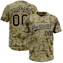 Загрузить изображение в средство просмотра галереи, Custom Camo Black-Cream Salute To Service Two-Button Unisex Softball Jersey