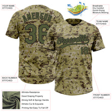 Laden Sie das Bild in den Galerie-Viewer, Custom Camo Olive-Black Salute To Service Two-Button Unisex Softball Jersey