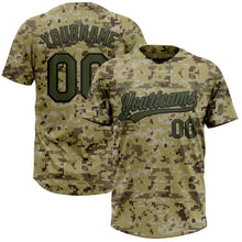 Laden Sie das Bild in den Galerie-Viewer, Custom Camo Olive-Black Salute To Service Two-Button Unisex Softball Jersey